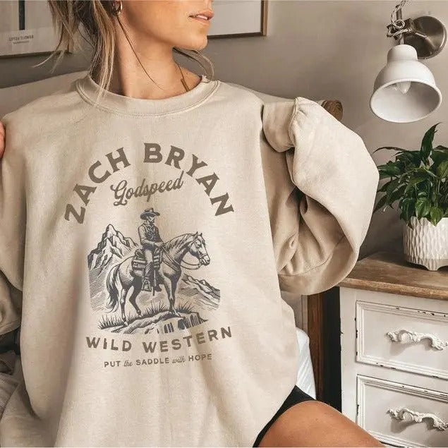 Shirt, Godspeed Wild Western T-shirt, Country Music Hoodie, Vintage Cowboy Sweatshirt