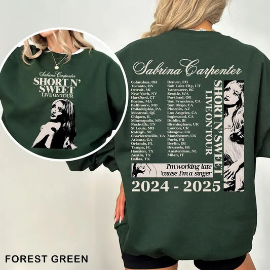 Short And Sweet Hoodie, Hoodie, Music Shirt, Singer Sweatshirt, Singer Tour Shirt