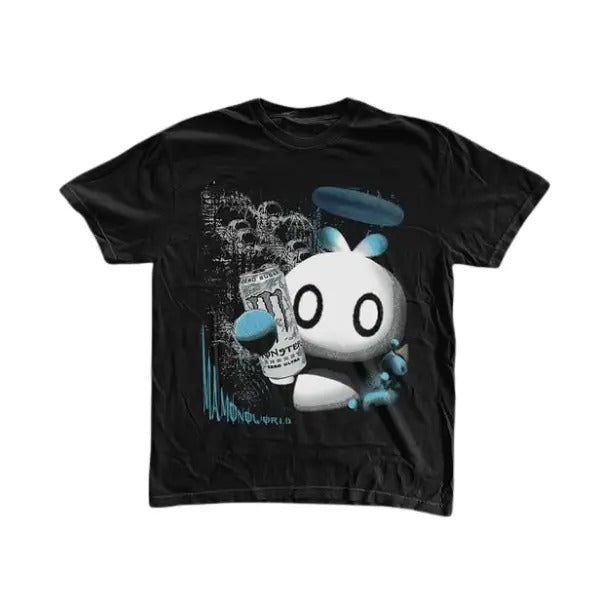 Silver Monster T-Shirt, Silver Chao T-Shirt, Sonic Adventure Shirt, Unisex Funny Shirt, Gothic Grunge Y2k Affliction Clothes Men Women Streetwear