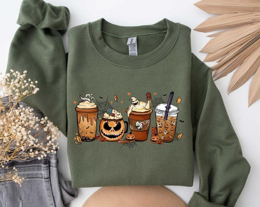 Skeleton Coffee Cups Sweatshirt Coffee Cups Sweatshirt Skull Coffee Cup Sweatshirt Skeleton Halloween Sweatshirt Coffee Lover Sweatshirt  T-shirt, sweater and Hoodie