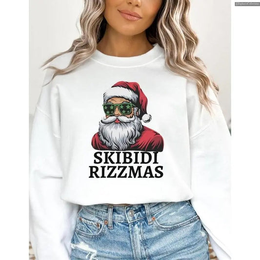 #Skibidi #Rizzmas Christmas Shirt, Rizz #Santa #Claus Kid Cool Sweatshirt, Holiday Tee, Funny Xmas Hoodie , Global Trending Outfits