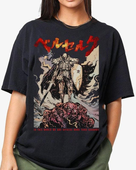Skull Knight SK Warrior Anime Manga T-Shirt, Japanese Shirt, Cool Anime Gift, Graphic Tees