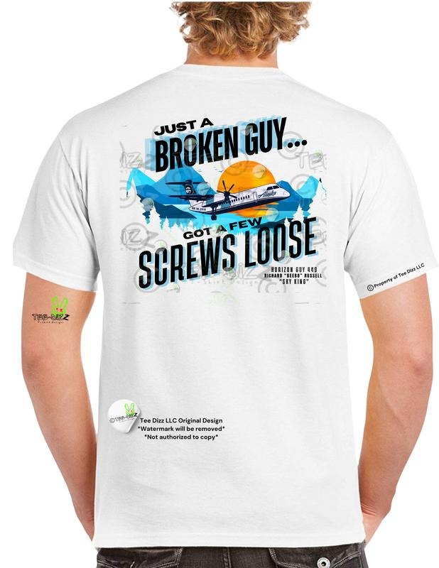 SkyKing: Broken guy, got a few screws loose - Men's T-shirt - Mental Health Awareness