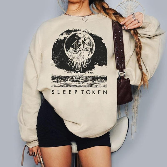 Sleep Token Concert Tour Sweatshirt, Sleep Token Concert Tour Shirt Pullover  - Men's and Women Casual Cotton Shirt
