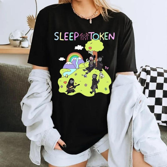 Sleep Token Music Tour 2025 Shirt, Sleep Token Shirt, Band Rock, Take Me Back To Eden Tee, Unisex Short Sleeve Tee