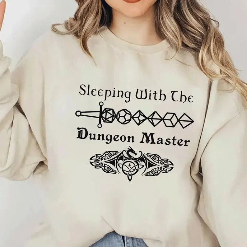 Sleeping with the Dungeon Master Sweatshirt, Dungeons and Dragons, Funny DND ShirtGame Hoodie, D&D Shirt,DnD Role Playing,Family Game Night