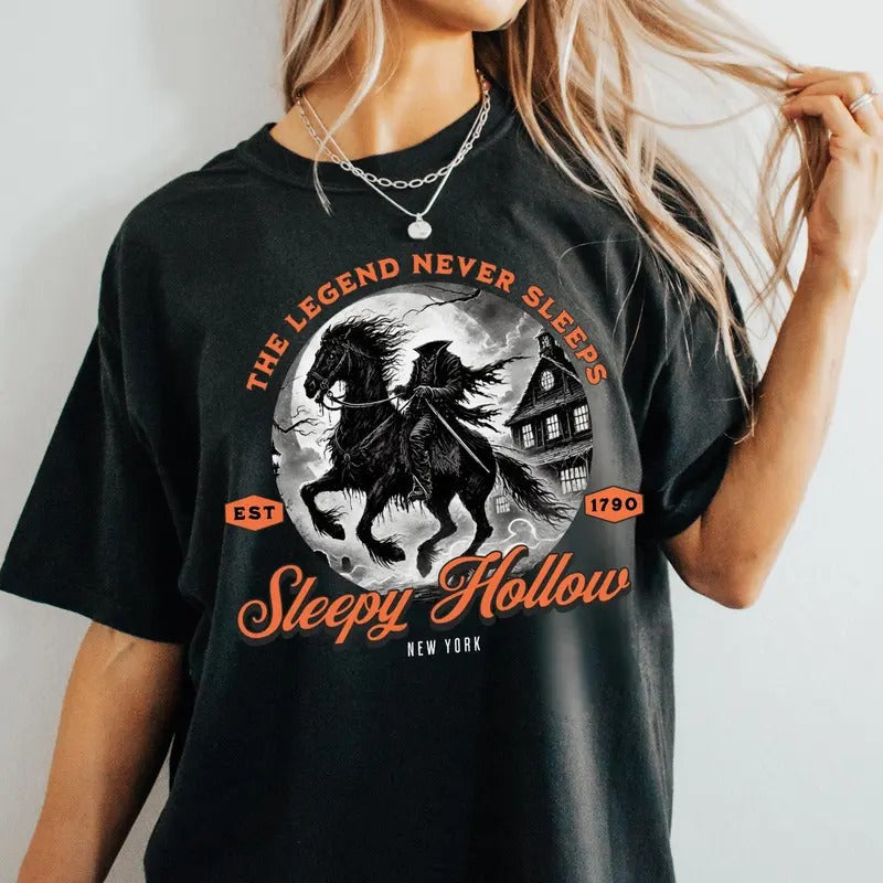 Sleepy Hollow Shirt | Headless Horseman Dark Academia Tee | Spooky Ichabod Crane Halloween Sweatshirt | Booktok Literature Merch