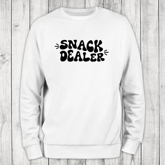 Snack Dealer Sweatshirt, #cute #snacks #food #womens #unisex #crewneck #printedintheusa