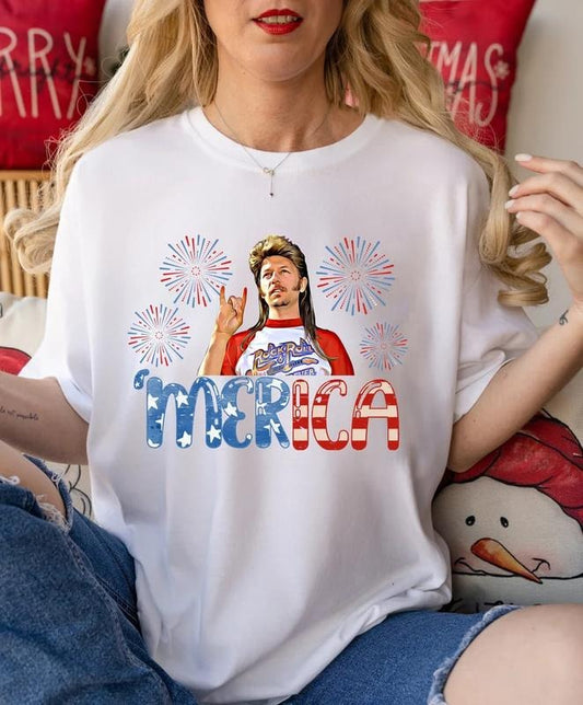 Snakes and Sparklers Graphic Tee, Joe Dirt Merica July 4th T-Shirt, Funny Joe Dirt 4th of July Shirt, Joe Dirt Merica Independence Day Shirt