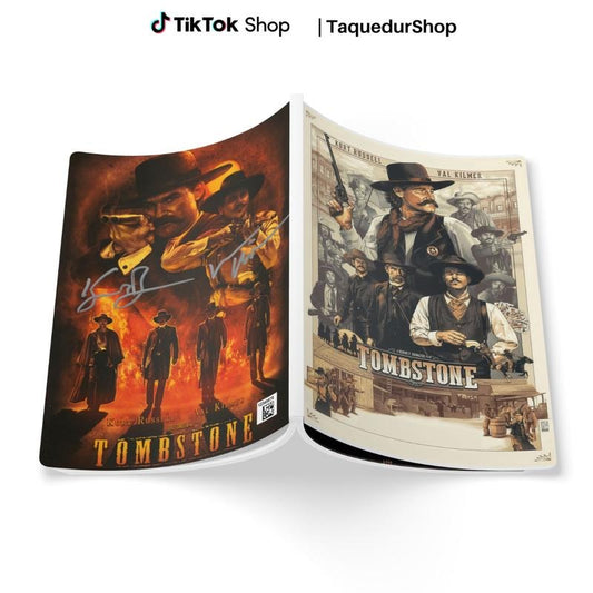 Soft Cover Notebook Journal My Friend Doc Holliday Holiday Wyatt Earp Tombstone, Softcover Val Kilmer Kurt Russell Tombstone film Classic Movie