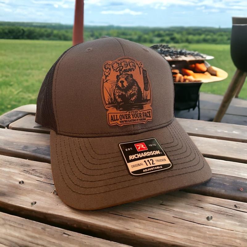 Soggy Beaver BBQ Funny Hat, Richarson 112 hat