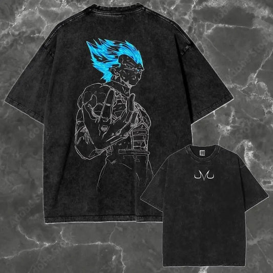 Solo Leveling Dyenomite Mineral Wash Oversize T-Shirt, Shadow Monarch Anime Tee Gift For Him