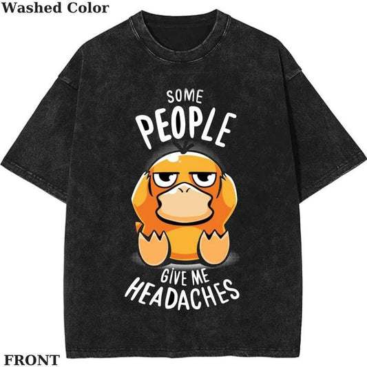 Some People Give Me Headaches Pokemon Vintage Graphic Tees, Psybuff Shirt, Unisex Anime Manga Shirt Top Gifts Men Women Streetwear