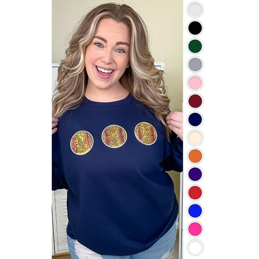 Sparkle Softball Adult Sweatshirt - Cozy Diamond Sparkle #SoftballVibes #SparkleSweatshirt #PitchGlow