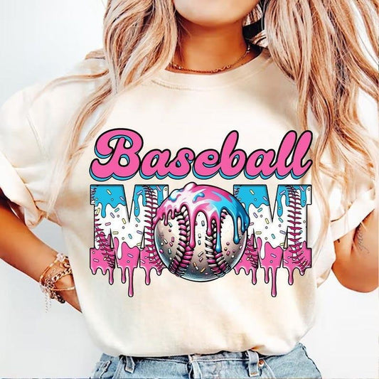 Sporty Baseball Home Plate Drip Tee tshirt, Trendy Mom Look tshirt, Game Day Chic, women tops, shirt for women