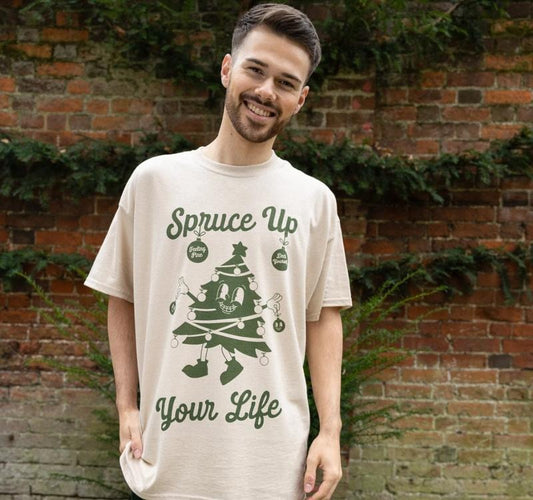 Spruce Up Your Life unisex Christmas T-Shirt Christmas tee, holiday apparel, Holiday apparel, iPrintasty Christmas, Menswear Top