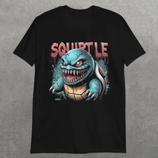 Squirtle Horror T-Shirt, Halloween Shirt, Pokemon Tee, UNisex T-Shirt, Gift For Men Women Menswear Top