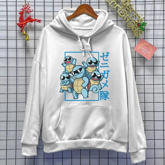 Squirtle Super Squad Cool Hoodie Shirt Cute Hoodie Funny Shirt Tortoise Kawaii Shirt Japanese Anime Shirt, Squirtle Pokemon Shirt