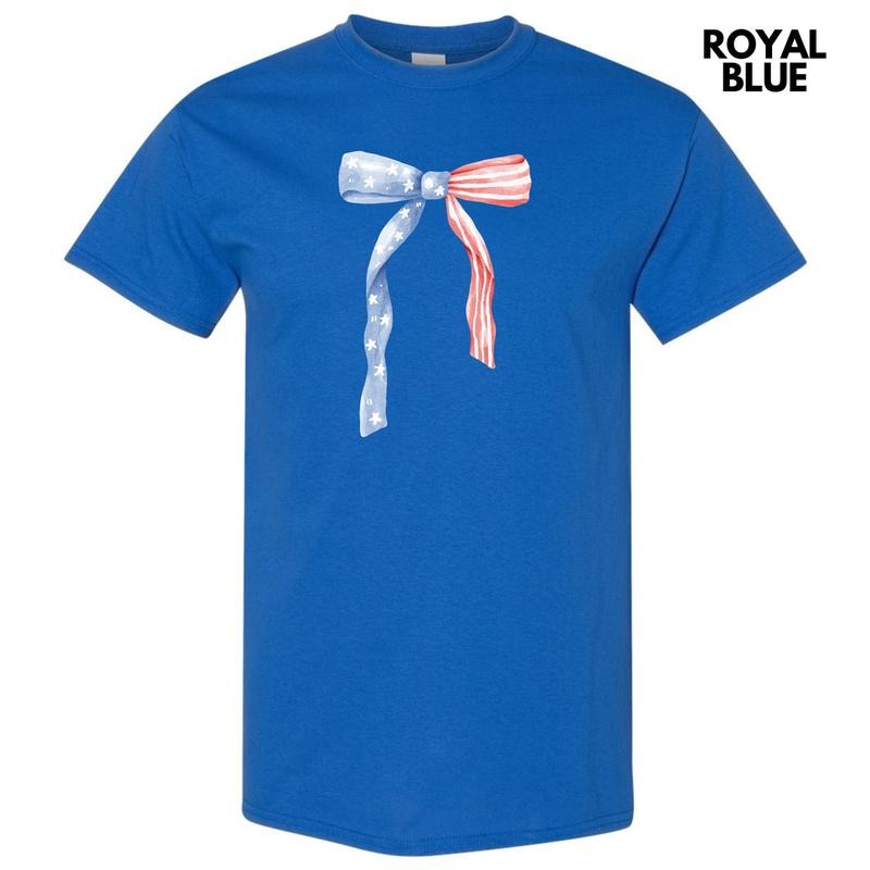 Stars & Stripes Bow Gildan Short Sleeve T-Shirt 'NLB'