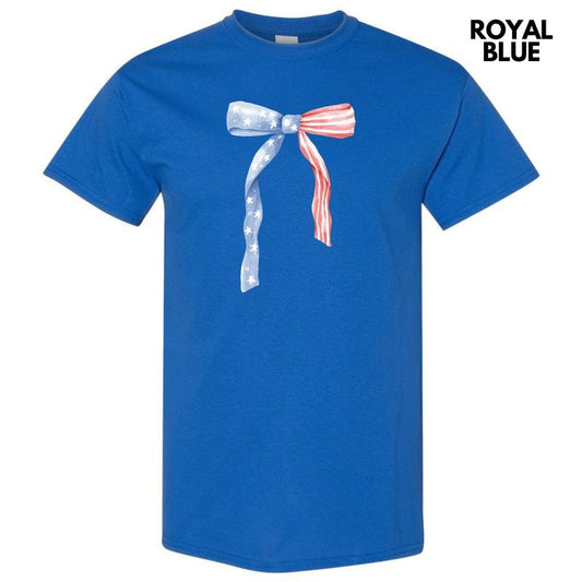 Stars & Stripes Bow Gildan Short Sleeve T-Shirt 'NLB'