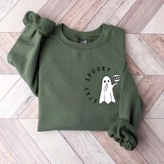 Stay Spooky Shirt, Halloween Shirt, Ghost Pocket Shirt, Skeleton Shirt, Halloween 2024 t-shirt, Halloween Spooky Shirt, Summerween Shirt