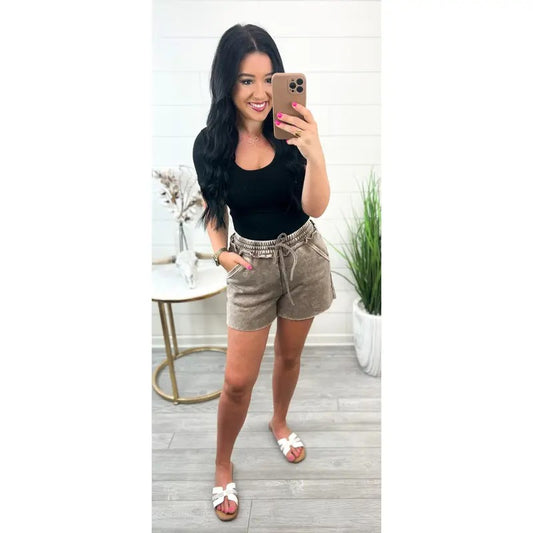Staying Motivated Drawstring Shorts
