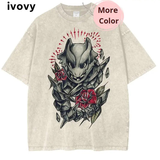 Steelix Pokemon Vintage T-Shirt, Anime PKM Tee for Fans, Anime Graphic Tee, Vintage T-Shirt Menswear Top Underwear Tshirt Comfort