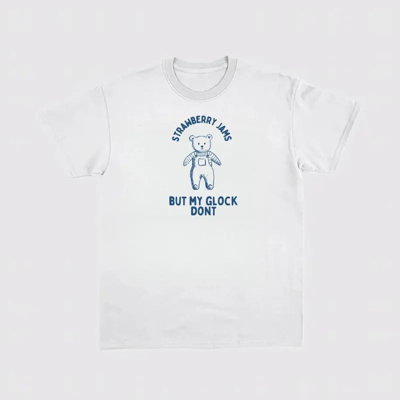Strawberry jams but my Glock don't Unisex Heavy Cotton Tee