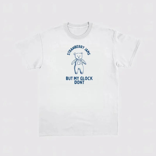 Strawberry jams but my Glock don't Unisex Heavy Cotton Tee