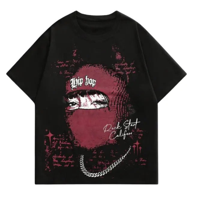 Street Life Men's Summer Round Neck Short Sleeve Portrait Print Casual T-Shirt, Sweatshirt, Hoodie Size S- 3XL,Gift For Women Top Womenswear Underwear Humen, Underwear Tshirt Lady Streetwear Human Shortsleeve Shoe Tropical Crewneck