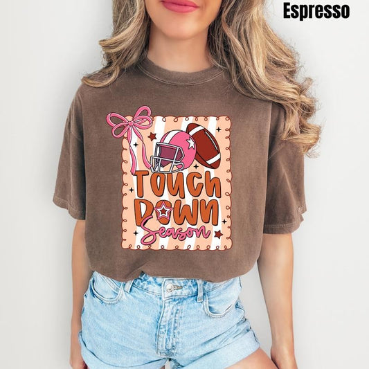 Stripe Touchdown Season Comfort Colors T-Shirt 'NLB'