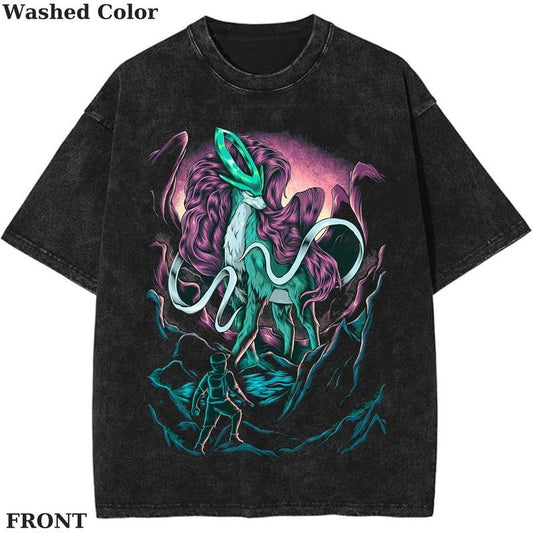 Suicune Legendary Pokemon Graphic T-Shirt, Pokemon T-Shirt, PKM Shirt, Anime Funny Shirt, Vintage Tee Streetwear Shortsleeve Printed Womenswear Top