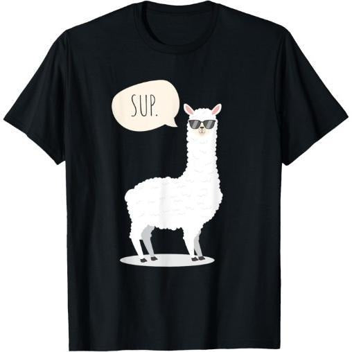 Sup No Drama Llama Alpaca T-Shirt Made in USA