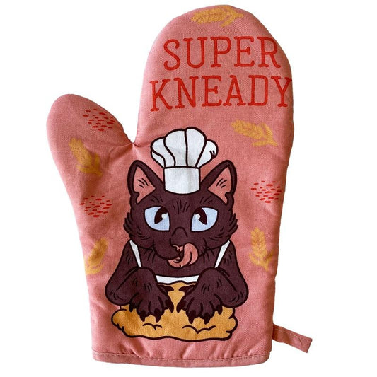 Super Kneady Oven Mitt Funny Pet Kitty Cat Lover Baking Kitchen Glove Funny Graphic Kitchenwear Food  Funny Cat  Novelty Cookware Multi