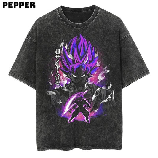 Super Saiyan Vintage Tshirt , Anime Dragon Ball Shirt , Super Saiyan Shirt , Dragon Ball Top Menwear Menswear Underwear Streetwear Tropical Shortsleeve Operator Human Crewneck T-Shirt Round Neck