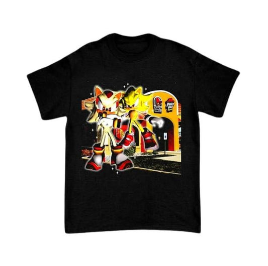 Super sonic T-Shirt, Sonic Adventure Shirt, Funny Shirt, Unisex Graphic Tees Gothic Grunge Y2k Affliction Clothes Men Women Streetwear