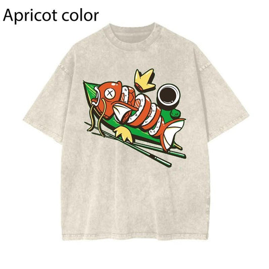 Sushikarp - Pokemon Magikarp Graphic T-Shirt, Pokemon T-Shirt, PKM Shirt, Anime Funny Shirt, Vintage Tee Streetwear Shortsleeve Printed Womenswear