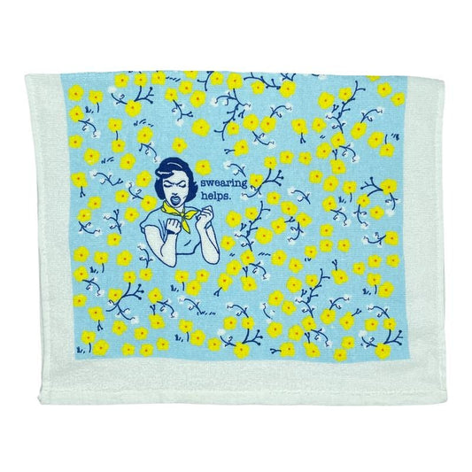Swearing Helps Funny Anger Management Tea Towel Funny Dish Towels Soft Adsorbent Tea Towel