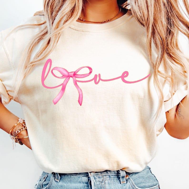 Love Coquette T-Shirt/Sweatshirt,Soft Fabric, Womenswear Tops