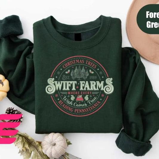 Swift Farm Christmas Trees Sweatshirt, Christmas Tree Sweatshirt, Christmas Tree Sweater, Christmas Holiday Shirt, Xmas Tree, Xmas Gift