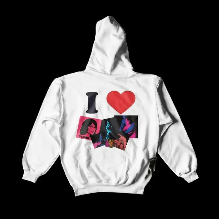 TV Girl Exclusive Hoodie - Unisex Indie Music Band Merch - I Love TV Girl Hooded Sweatshirt - Music Lover Gift - French Exit Album