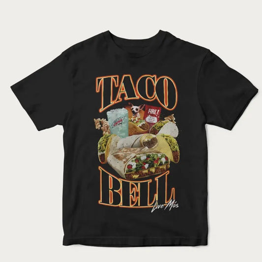 Taco Bell 90'S Bootleg, Unisex Short Sleeves Tee for Men and Women Cotton Menswear