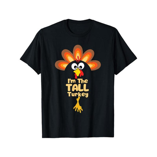 Tall Turkey Matching Family Thanksgiving T-Shirt T-Shirt  Links made in usa