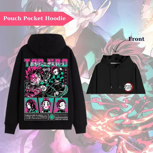 Tanjizo Demon Slayer Hoodie And Tee, Epic Anime Graphic Tee for Fans, Perfect Gift for Demon Slayer Lovers