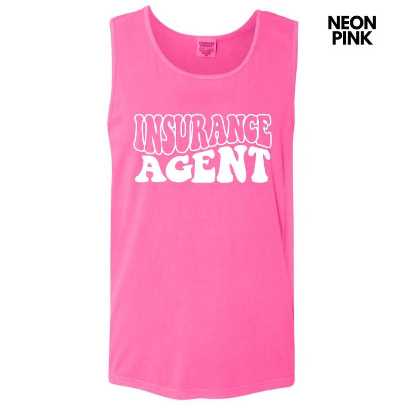 Tank Top -Insurance Agent Bubble Letter Comfort Colors Tank Top 'NLB'