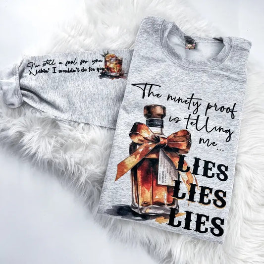 Telling Me Lies Sweatshirt or Hoodie with sleeve print Unisex Comfy Sublimation Tops Womenswear
