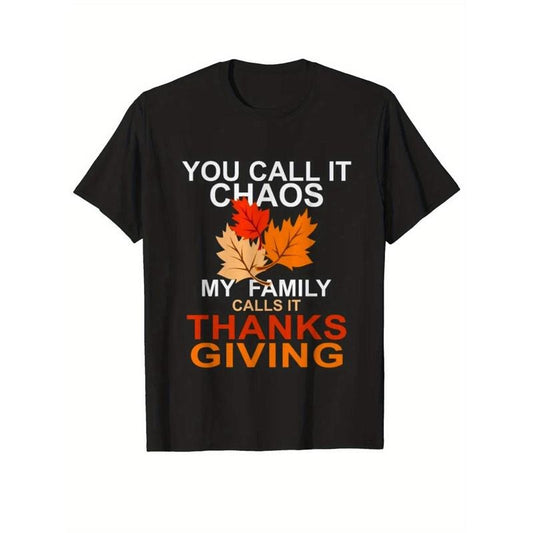 Thanksgiving Day Printed, Men's Cotton Turkey Graphic T-shirt, Casual Short Sleeve Crew Neck Gamer T-shirt, Men's Tee For Outdoor made in usastyle{n002}3