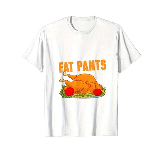 Thanksgiving Printing, Men's Cotton Turkey Pattern T-shirt, Casual Short Sleeve round Neck Game T-shirt, Men's Outdoor T-shirt made in usastyle{n002}4
