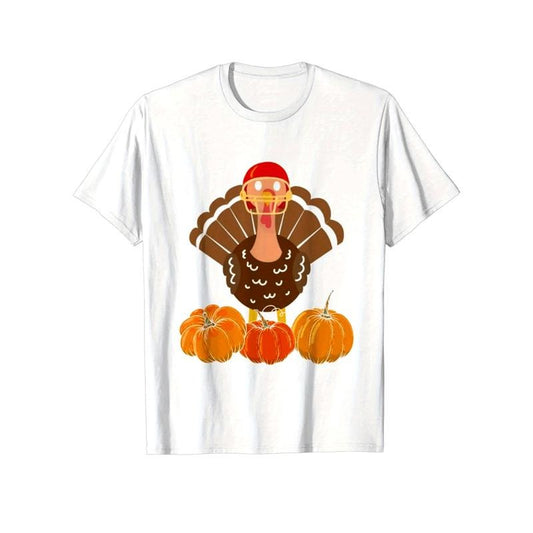 Thanksgiving Printing, Men's Cotton Turkey Pattern T-shirt, Casual Short Sleeve round Neck Game T-shirt, Men's Outdoor T-shirt made in usastyle{n002}6