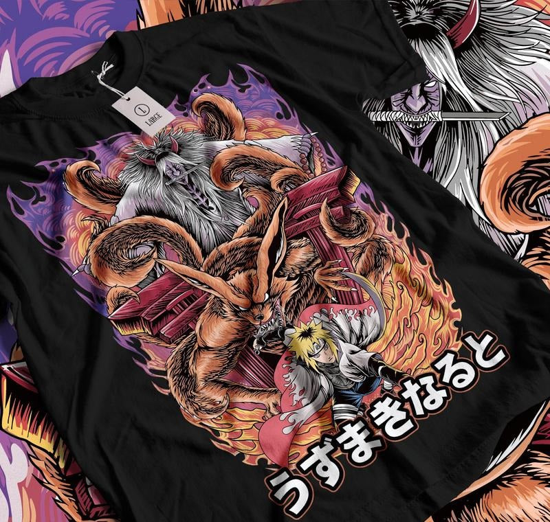 The Fourth Great Ninja War - Minato's Legacy and Kurama's Power Unisex T-Shirt Anime Manga Shirt Anime Shirt Anime Lovers Shirt